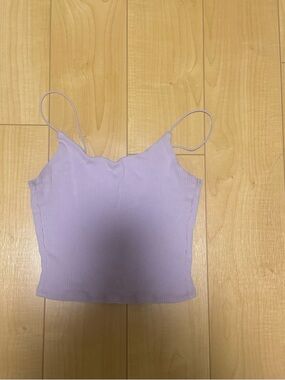Garage Light Purple Ribbed Spaghetti Strap Cami